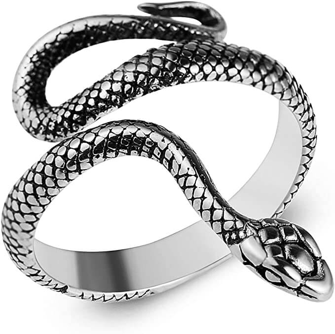 gothic snake ring