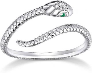 silver snake ring