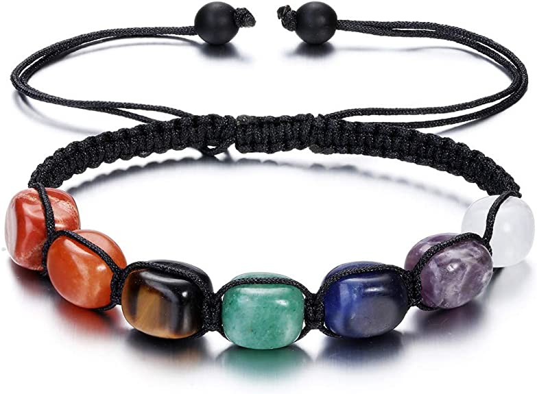 7 Chakra Crystals Bracelet Healing Chakra Stone Braided